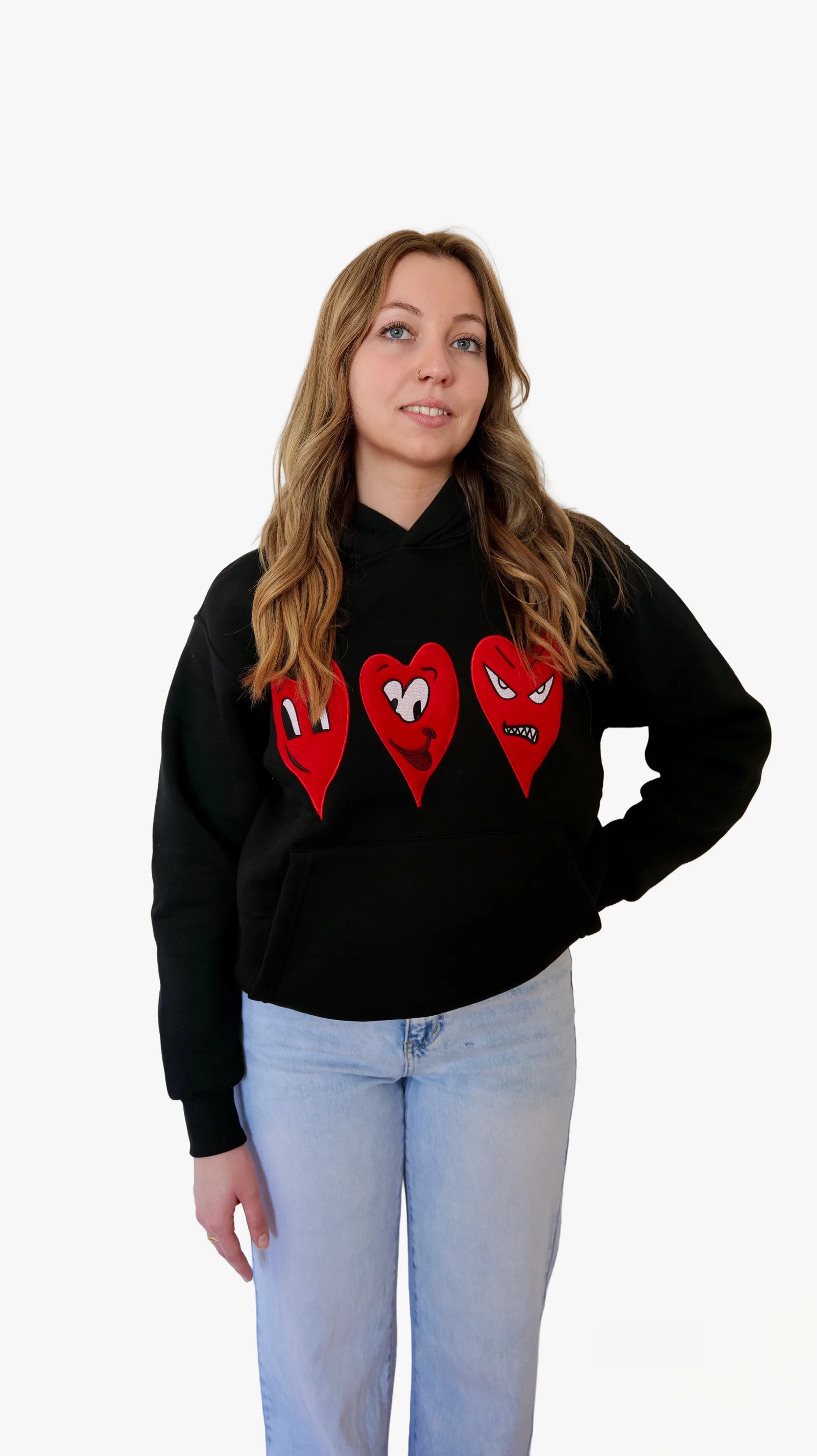 Sweat Emoticoeurs Noir - Vue 2
