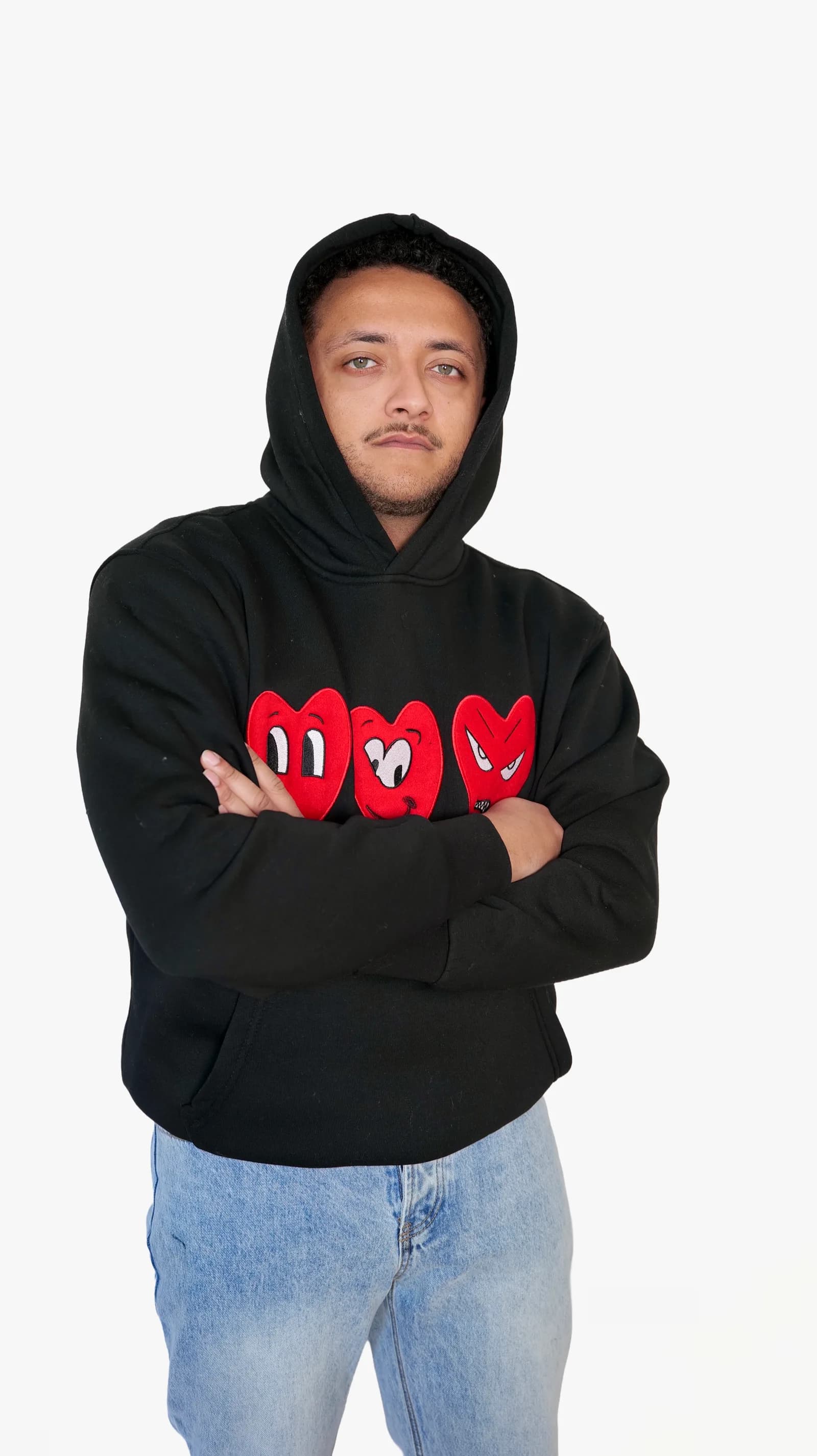 Sweat Emoticoeurs Noir - Vue 3